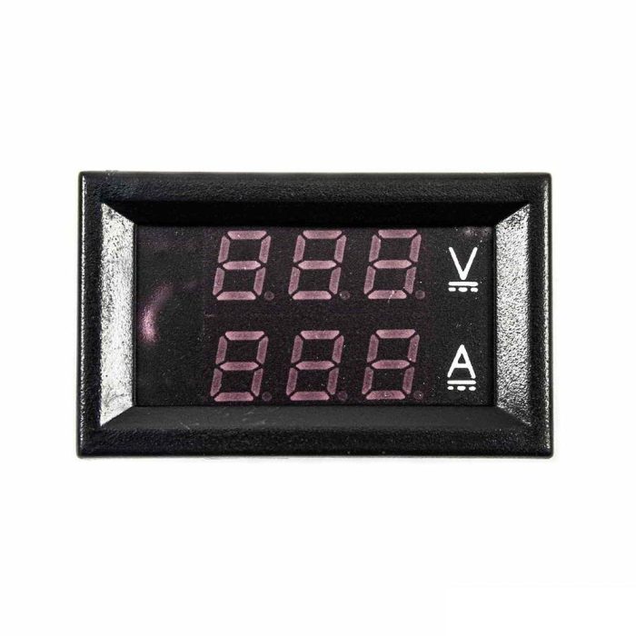 0.28 inç 0-100V 50A Çift LED Kırmızı Voltmetre ve Mavi Ampermetre (Şönt Dirençli) - Görsel 3