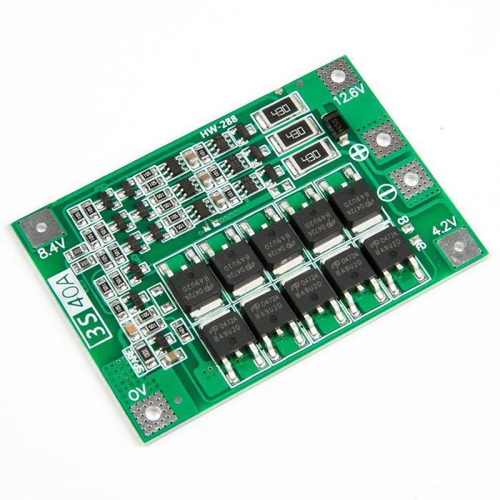 3S 40A 18650 Lityum Batarya Koruma Kartı - Görsel 2