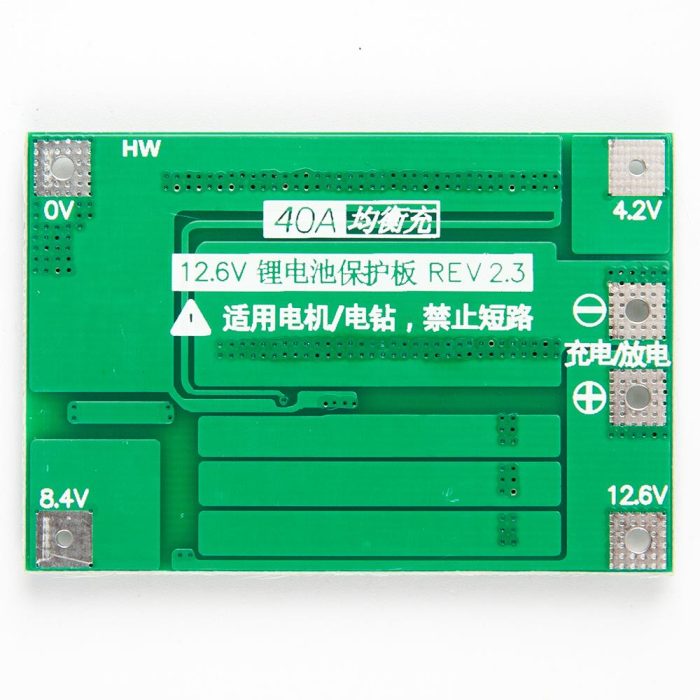 3S 40A 18650 Lityum Batarya Koruma Kartı - Görsel 4