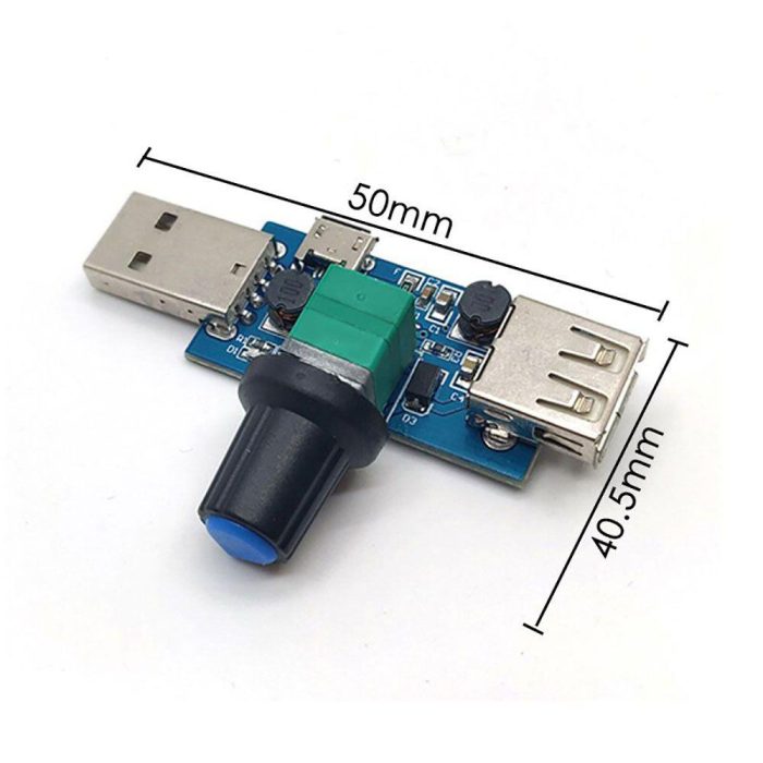 USB Fan Hız Kontrol Sürücüsü Regülatör Modülü DC 4-12V to 2.5-8V 5W - Görsel 3