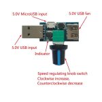 USB Fan Hız Kontrol Sürücüsü Regülatör Modülü DC 4-12V to 2.5-8V 5W - Görsel 4