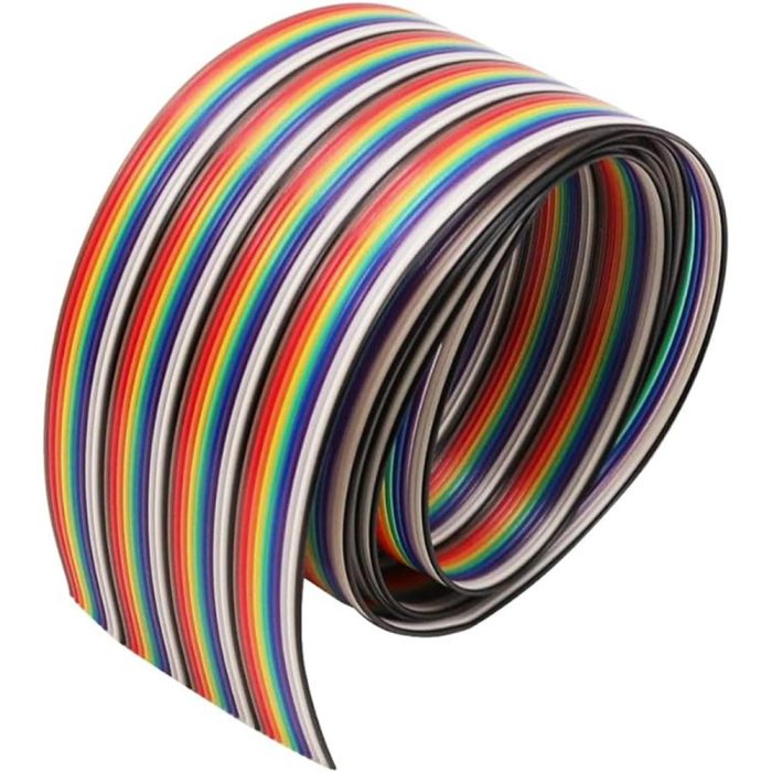 40 Pin 1.27mm Renkli Flex Şerit Dupont Kablo (AWG26) - Görsel 2