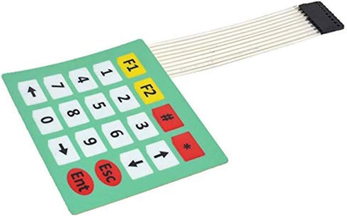 4X5 Membrane Matrix Tuş Takımı Modülü - Görsel 5