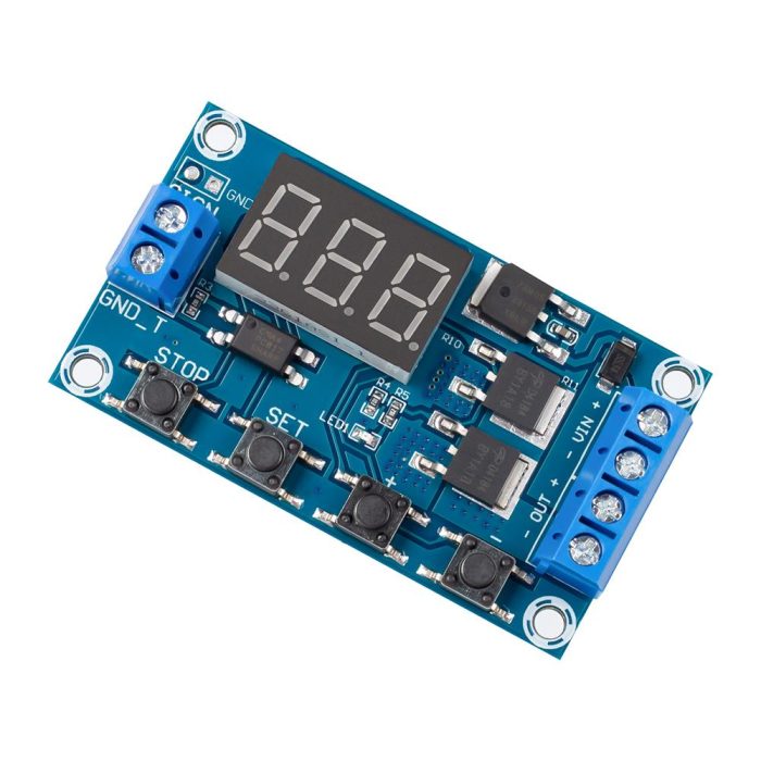 DC 5-36V Çift MOSFET LED Ekran Kontrollü Zamanlama Gecikmeli Anahtar Devresi - Görsel 3
