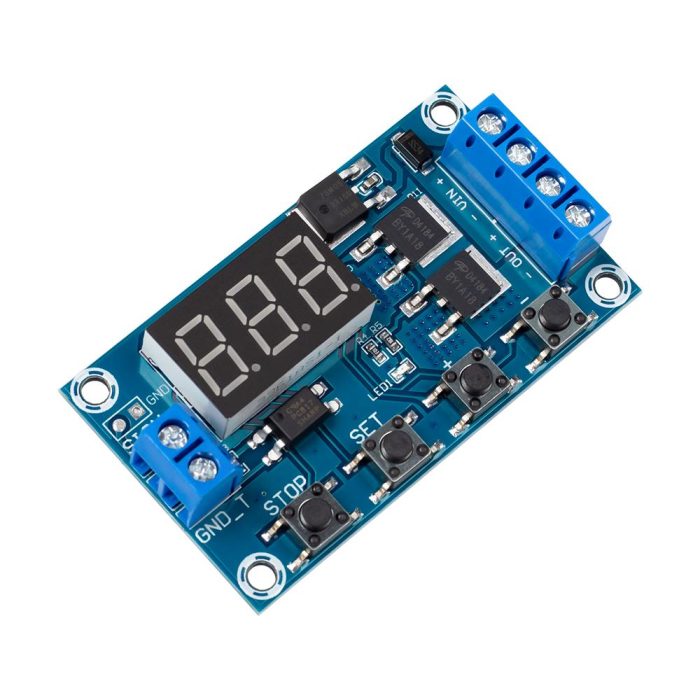 DC 5-36V Çift MOSFET LED Ekran Kontrollü Zamanlama Gecikmeli Anahtar Devresi - Görsel 5