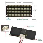 8x16 LED Nokta Matrix Modülü + PH 2.54 Konnektör + 4 Pin Kablo - Görsel 2