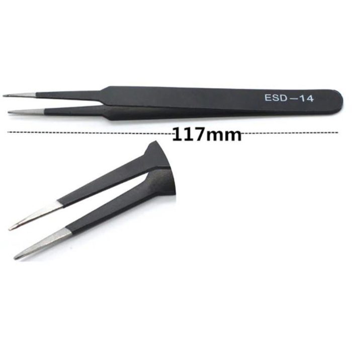6 Parça ESD Paslanmaz Antistatik Cımbız Seti (ESD-10,ESD-11,ESD-12,ESD-13,ESD-14,ESD-15) - Görsel 6
