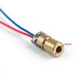 6mm 650nm 5mW Kırmızı Nokta Kafalı Bakır Lazer 5V - Görsel 3