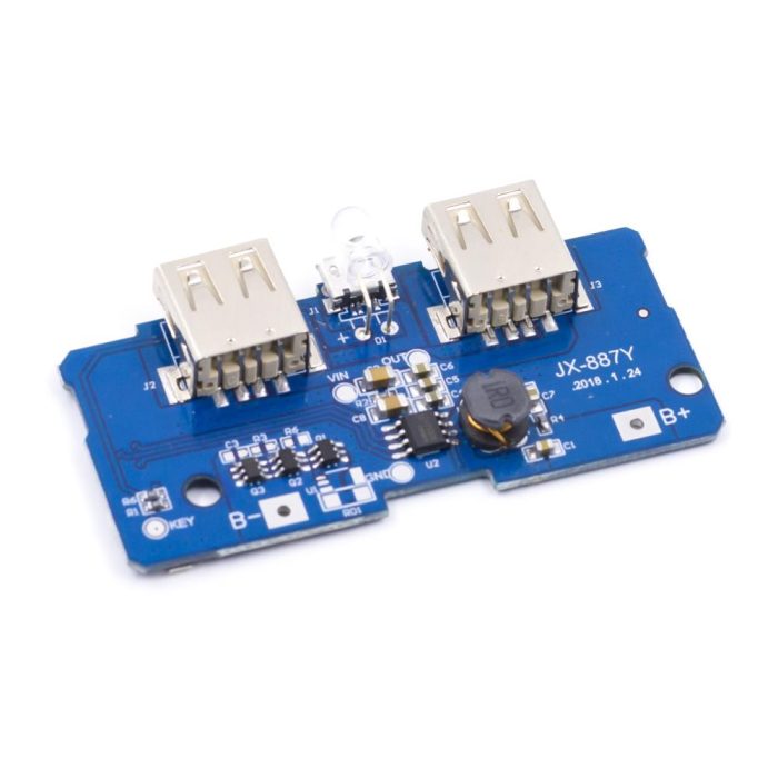 Çiftli Mikro USB 3.7V'dan 5V'a 2A Lityum Batarya Sarj Cihazı ve Powerbank Modülü - Görsel 2