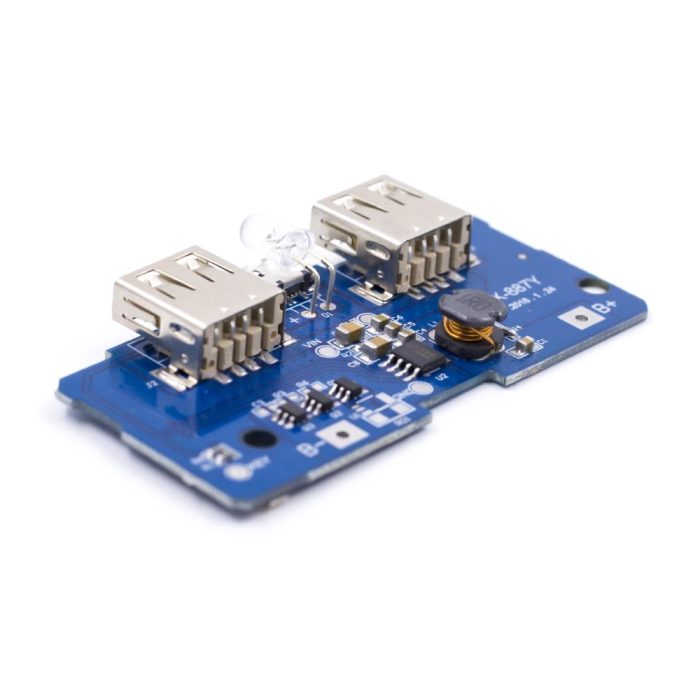 Çiftli Mikro USB 3.7V'dan 5V'a 2A Lityum Batarya Sarj Cihazı ve Powerbank Modülü - Görsel 4