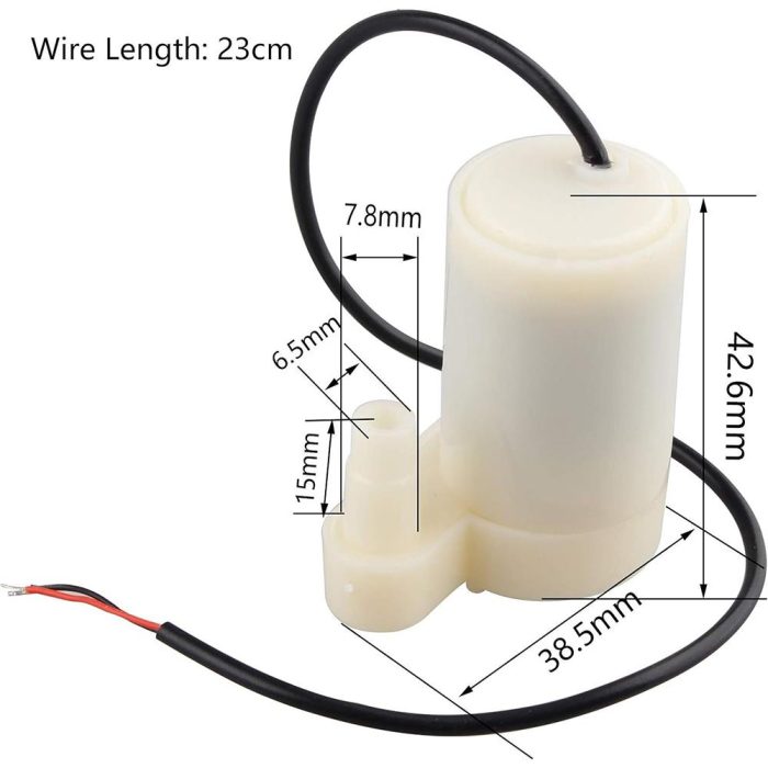 DC 3-5V Düşük Gürültülü Dikey Mini Elektrikli 80-100L/H Dalgıç Su Motor Pompası - Görsel 4
