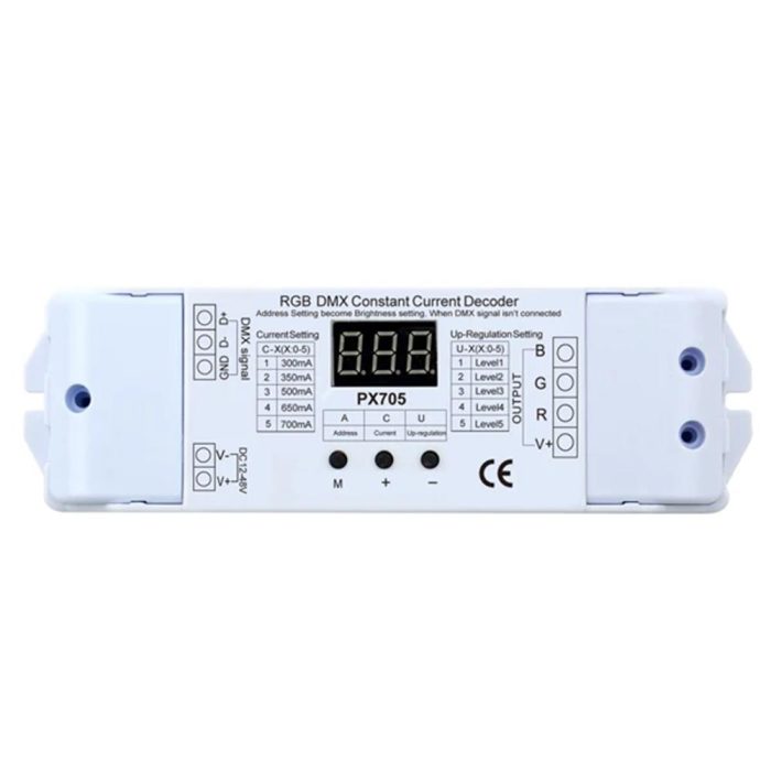 Euchips PX705 DMX Decoder Kontrol 12-48V DC - Görsel 1