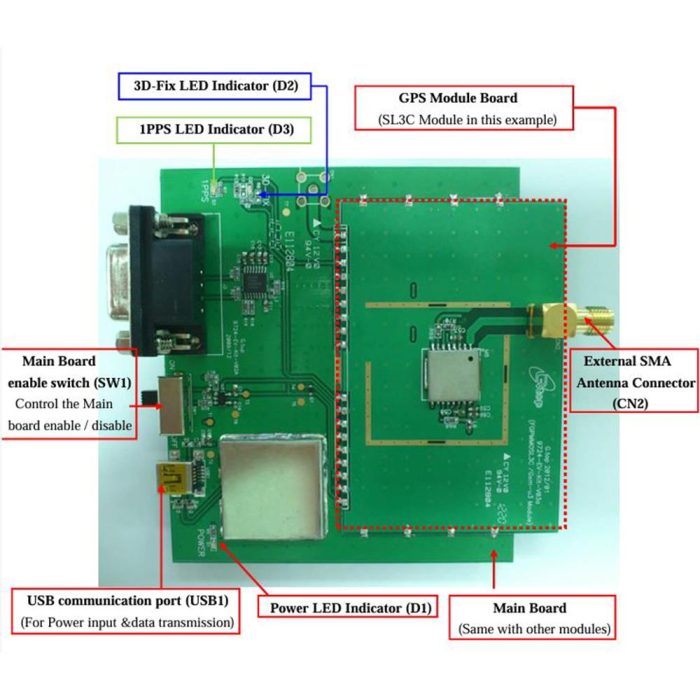 GlobalTop GPS EV-Kit Modülü Geliştirici Kit - Görsel 2