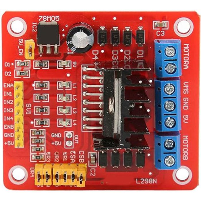 L298N Çift H Köprülü DC Step Motor Sürücü Kartı - Görsel 4