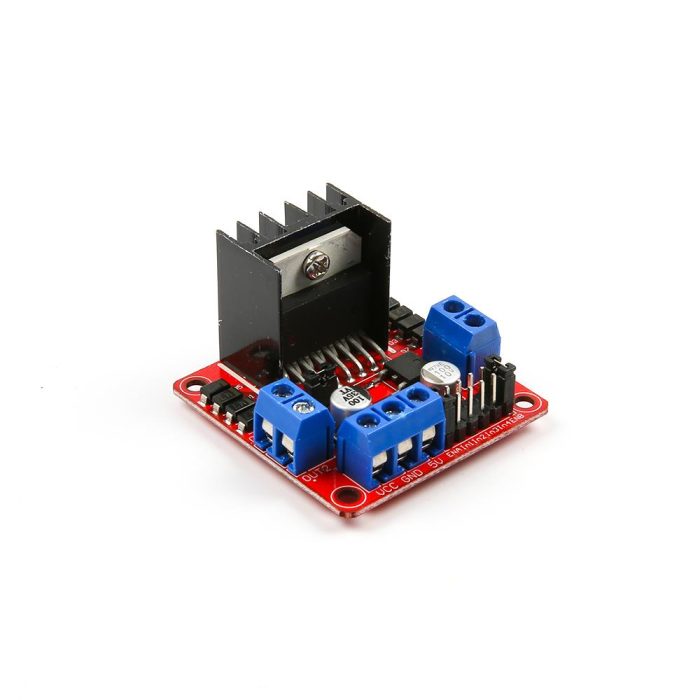 L298N Voltaj Regulatörlü Çift Motor Sürücü Kartı (Kırmızı PCB) - Görsel 2