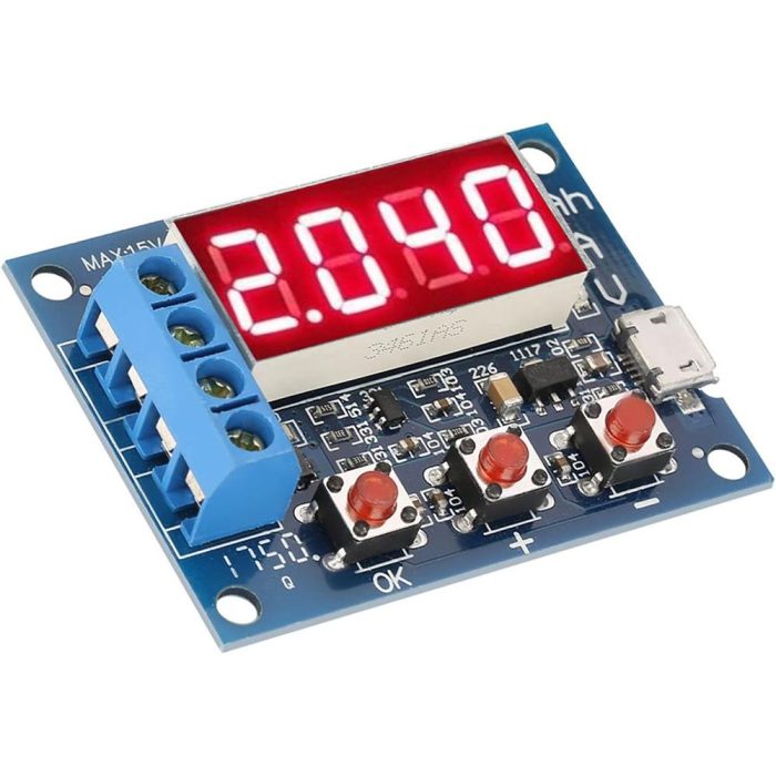 HW-586 / ZB2L3 1.2V 12V 18650 Li-ion Lityum Deşarj Pil Kapasitesi Ölçer - Görsel 1