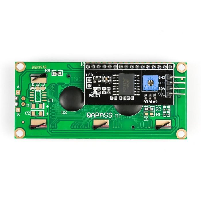 LCD1602 IIC/I2C Haberleşmeli 16x2 LCD Ekran (Mavi Arka Işıklı) - Görsel 2