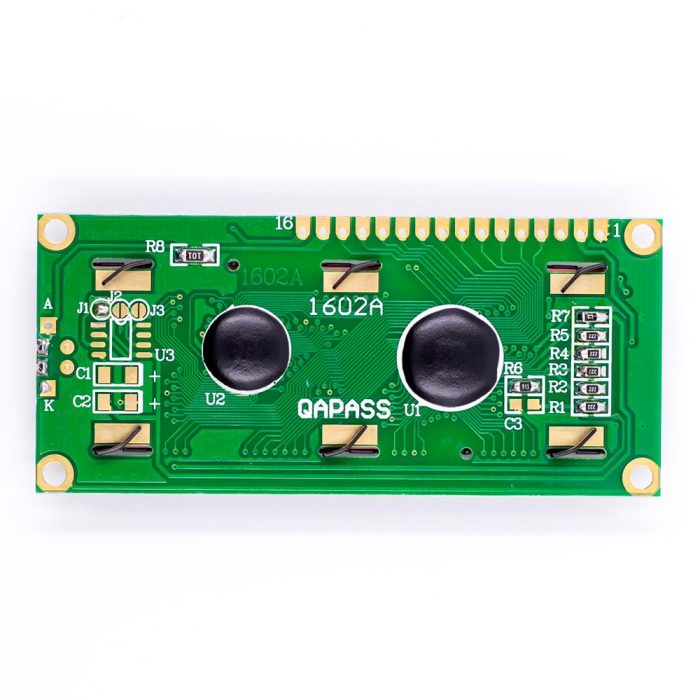 LCD1602 2x16 LCD Ekran (Sarı Yeşil Arka Işıklı) - Görsel 4