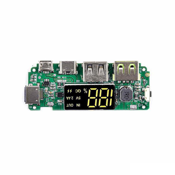 Çift USB 5V 2.4A USB Micro / Type-C Hızlı Şarj Power Bank Modülü - Görsel 5