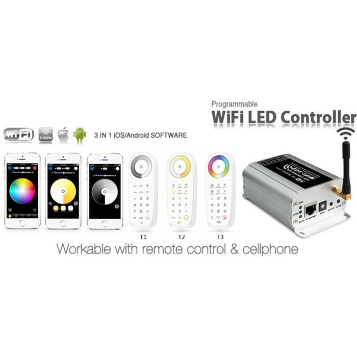 Ltech LED Kontrolcüsü Wifi Uyumlu IOS/Android Uygulamalı RGBW 12-24V DC - Görsel 4