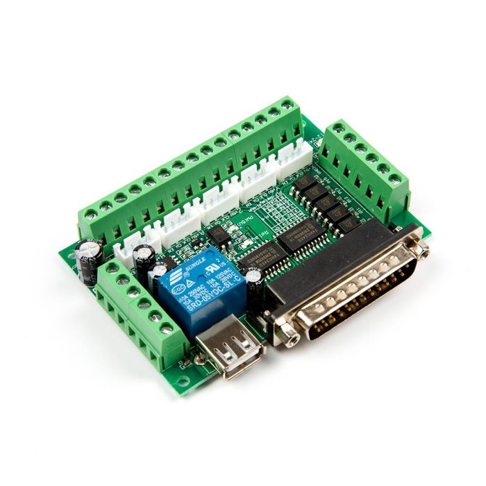 Mach3 5 Eksenli CNC Step Motor Sürücü Kartı (USB Kablo Dahil) - Görsel 2