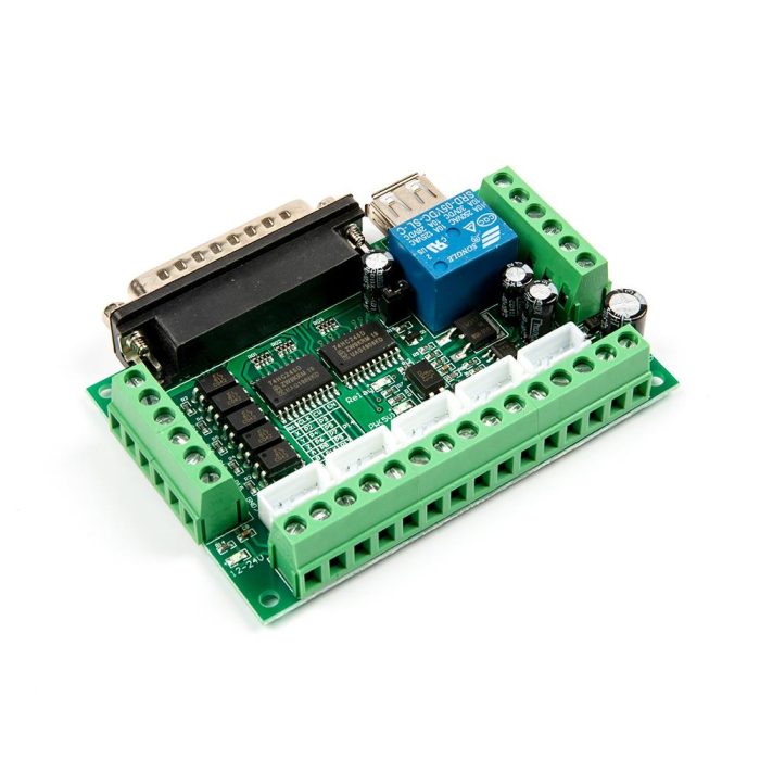 Mach3 5 Eksenli CNC Step Motor Sürücü Kartı (USB Kablo Dahil) - Görsel 4