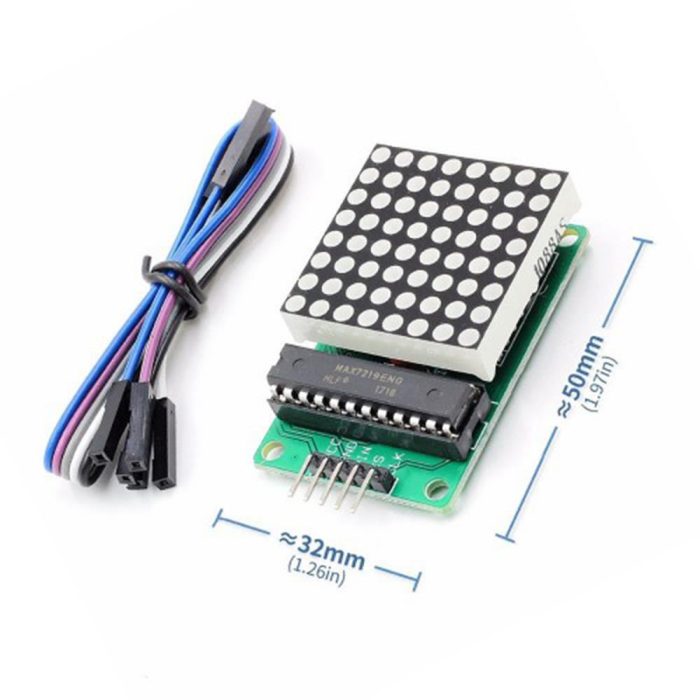 MAX7219 Nokta Matrix Modülü (Kablo Dahil) - Görsel 2