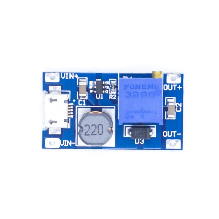 MT3608 2A Yükselteç DC-DC Aşamalı Güç Modülü Micro Usb Girişli Gerilim Yükseltici Modül - Görsel 5