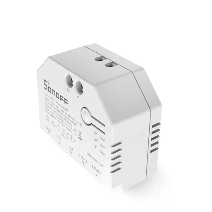 Sonoff Dual R3 Çift Kanallı Wifi Akıllı Ev Switch Modülü (Google Home & Alexa Uyumlu) - Görsel 3