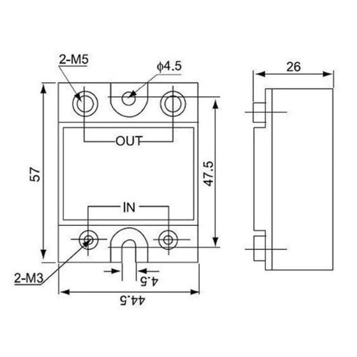 SSR-60DA SSR Solid State Röle 60A (Katı Hal Rölesi) - Görsel 4