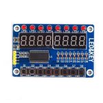 TM1638 Modülü Anahtar Ekran AVR Arduino 8-Bit Dijital LED Kartı - Görsel 2