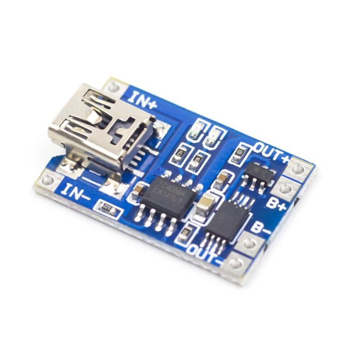 TP4056 Akım Korumalı 1A Lipo Batarya Şarj Modülü (Mini USB) - Görsel 4