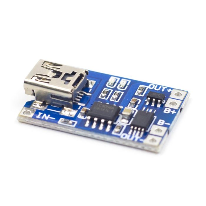 TP4056 Akım Korumalı 1A Lipo Batarya Şarj Modülü (Mini USB) - Görsel 5