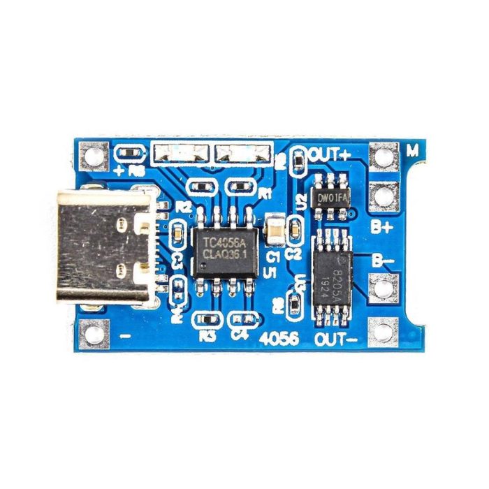 TP4056 18650 Li-ion Korumalı USB Type-C Girişli Şarj Modülü - Görsel 3
