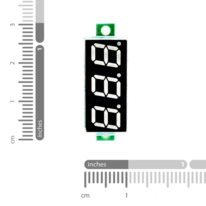 0.28 inç DC 0–100V 3 Kablolu Kırmızı Dijital Panel Voltmetre - Görsel 5