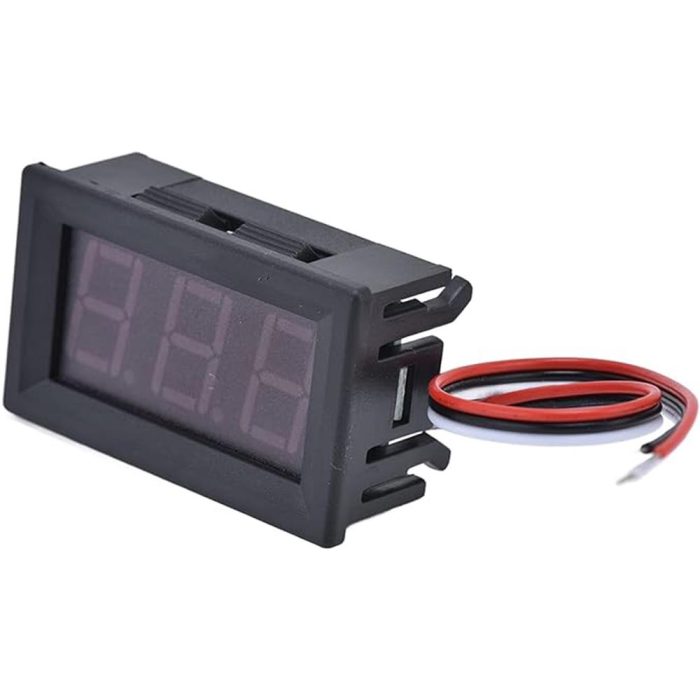 0.56 inç 0-100V DC 3 Kablolu Dijital Panel Kırmızı Voltmetre Düşük Kalite - Görsel 3