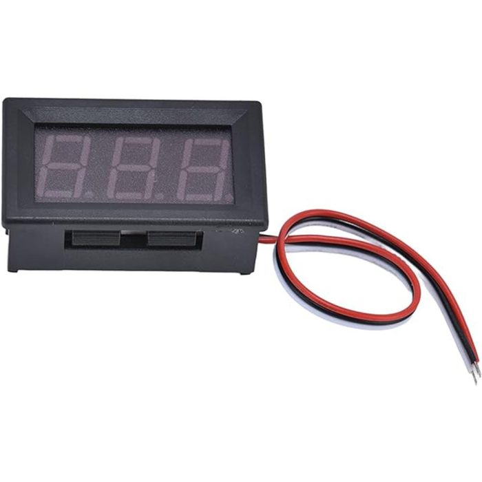 0.56 inç 0-100V DC 3 Kablolu Dijital Panel Kırmızı Voltmetre Düşük Kalite - Görsel 4