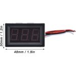 0.56 inç 0-100V DC 3 Kablolu Dijital Panel Kırmızı Voltmetre Düşük Kalite - Görsel 5