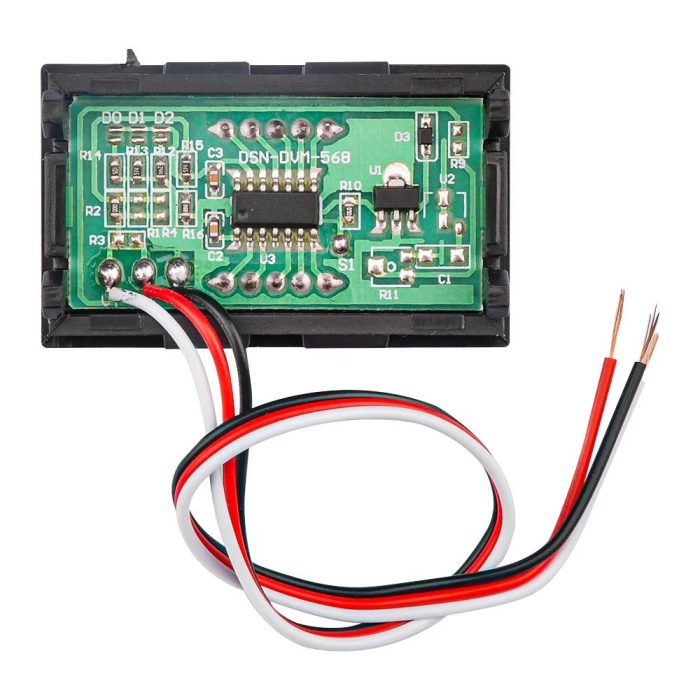 0.56 inç 0-30V 3 Kablolu LED Dijital Mavi Göstergeli Voltmetre - Görsel 3