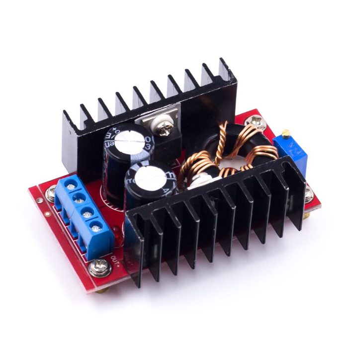 150W Ayarlanabilir Boost Converter Modül 10-32V'den 12-35V'a Gerilim Yükseltici - Görsel 3