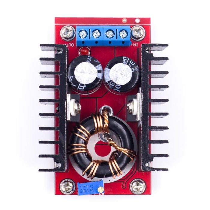 150W Ayarlanabilir Boost Converter Modül 10-32V'den 12-35V'a Gerilim Yükseltici - Görsel 4