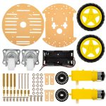 2WD Smart Robot Araba Yuvarlak Şase Tekerlekli Araba Seti - Görsel 2