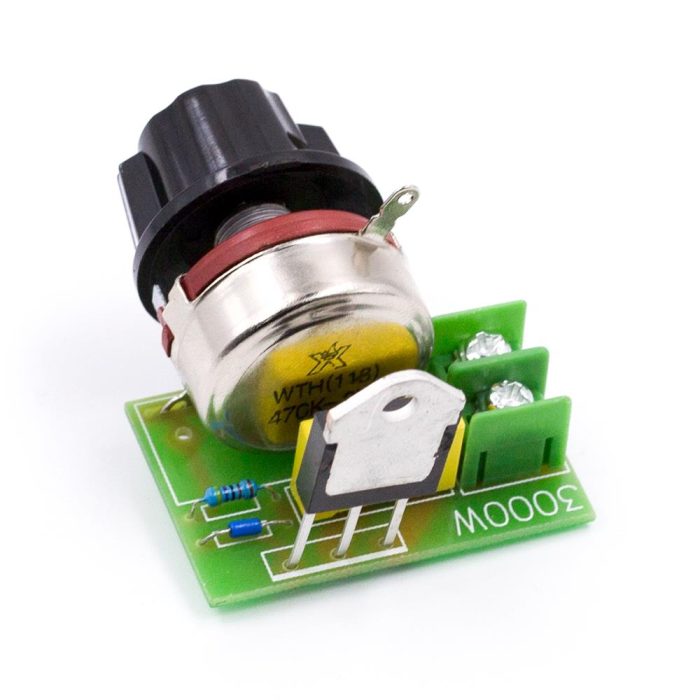 3000W SCR Tristör Voltaj Regülatörü Dimmer - Işık/Fan Hız Kontrolü (AC 220V) - Görsel 3