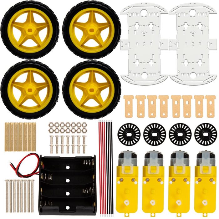 4WD Çok Amaçlı Şeffaf Mobil Robot Araba Platformu - Görsel 2