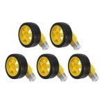 5 Adet 3-6V DC 250 RPM Redüktörlü Motor ve Tekerlek Seti