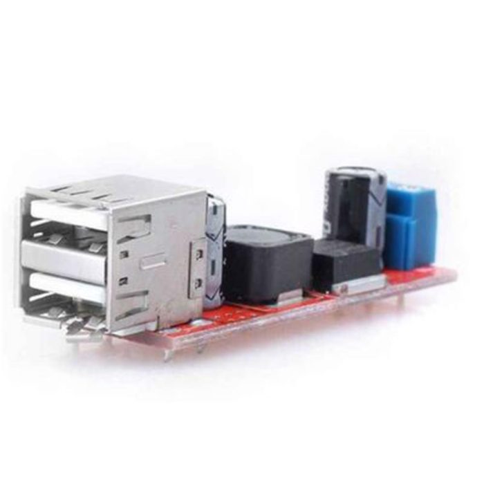 Çift USB Çıkışlı 9V/12V/24V/36V - 5V 3A Gerilim Azaltıcı Modülü - Görsel 3
