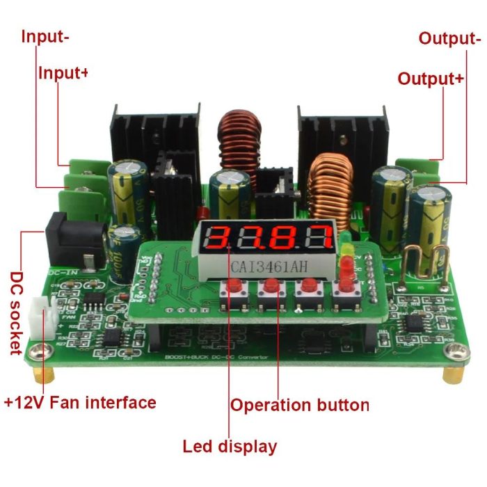 D3806 CNC DC Sabit Akım Ayarlı Gerilim Azaltıcı Modül - Görsel 5