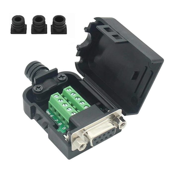 db9-9-pin-disi-vidali-konnektore-don-kutu-vida-429.jpg DB9 RS232/485 9 Pinli Vidalı Dişi Terminal Adaptör Kartı (Koruma Kutusu ve Vida Dahil) - Görsel 1