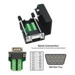 DB9 RS232/485 9 Pinli Vidalı Erkek Terminal Adaptör Kartı (Koruma Kutusu ve Vida Dahil) - Görsel 2