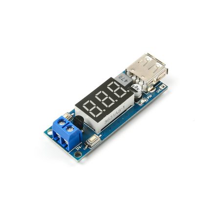 DC 4.5-40V to 5V 2A USB Şarj Dönüştürücü - Voltmetre Modülü